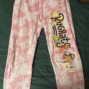 Nickelodeon Rugrats Pink Tie-Dye Kids Pajama Bottoms